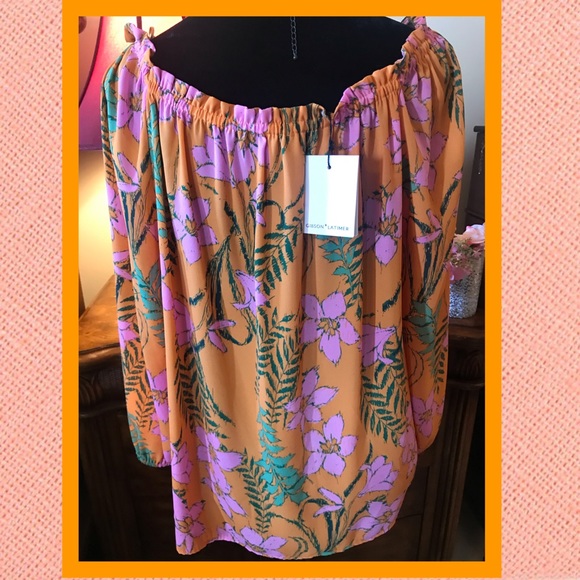 Gibson Latimer off-the-shoulder BLOUSE - Picture 4 of 8